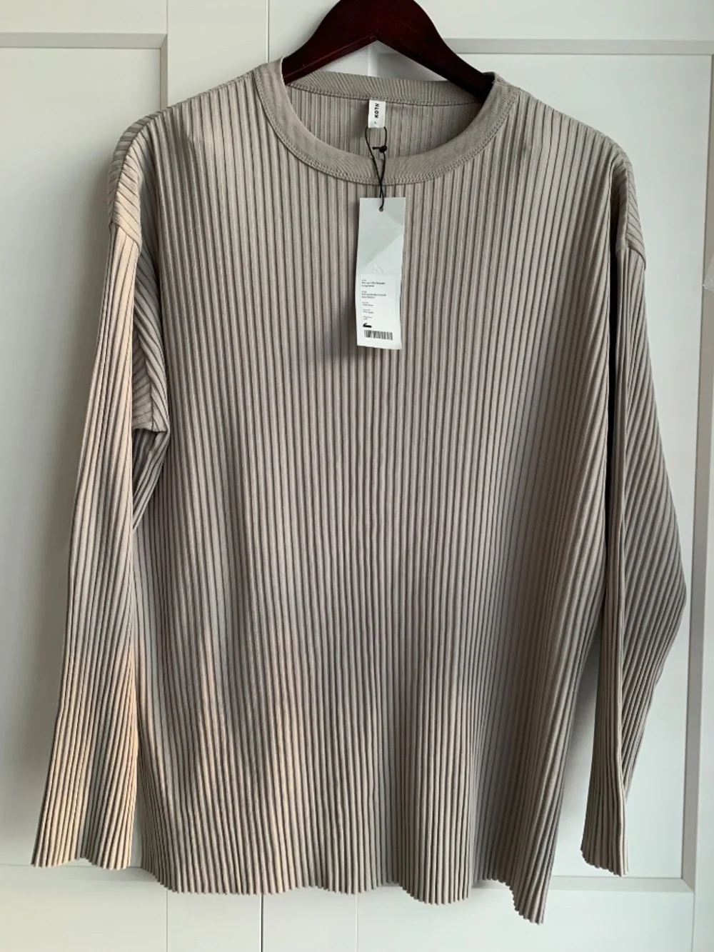KOTN Blouse Women’s Opal Gary 97% Egyptian Cotton Ribbed long sleeve size L - Picture 4 of 13